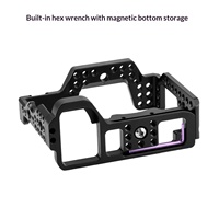 DMIDITIR Kit de cage en alliage d'aluminium usiné CNC pour A7R IV avec plaque de fixation rapide à griffe froide pour appareils photo hybrides