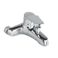 Robinet de douche thermostatique moderne ITALOMIX, corps en laiton poli argenté, monocommande, mitigeur d'eau trois voies pour lavabo, à fixer au mur