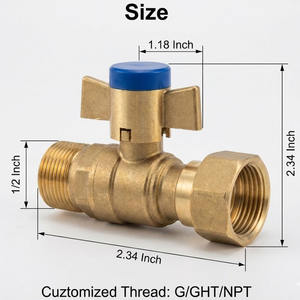 Valvola a Sfera in Ottone YOD per Acqua Potabile, da 3/4 a 1 Pollice, Senza Piombo, Certificata NSF per Sistemi Idraulici Domestici e Ospedalieri - Product Image 4