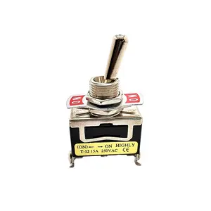 Taiwan Brand T-12CS Quick Connect Toggle Switch #250 3P ON-OFF 15A 250VAC High Quality ON-ON Switches