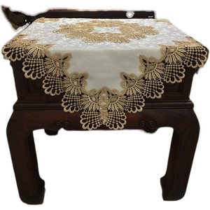 <span class=keywords><strong>Nappe</strong></span> en dentelle brodée, style européen, motif floral, faite à la main, anti-poussière, personnalisable, <span class=keywords><strong>nappe</strong></span> de mariage - Product Image 5