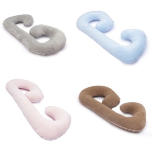 Oreiller de grossesse en forme de C, pour femmes enceintes, conçu pour dormir au <span class=keywords><strong>lit</strong></span>, <span class=keywords><strong>d</strong></span>'<span class=keywords><strong>allaitement</strong></span>, nouvelle collection, 100% coton - Product Image 5