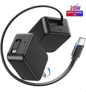 <span class=keywords><strong>Bloc</strong></span> <span class=keywords><strong>chargeur</strong></span> mural USB PD 20W avec câble USB C rétractable pour <span class=keywords><strong>iPhone</strong></span> 16/15/14/<span class=keywords><strong>13</strong></span>/12/11 iPad Huawei Samsung téléphone mobile Android - Product Image 1
