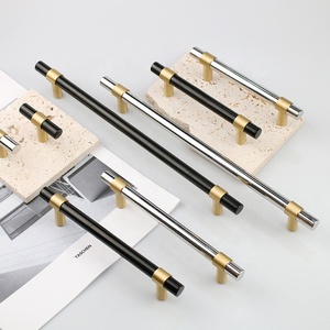 Offre Spéciale moderne argent noir or laiton armoires de cuisine tire armoire poignée tiroir boutons - Product Image 1