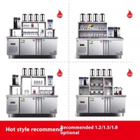 Compteur de thé à bulles en acier inoxydable avec machine à thé au lait personnalisable de haute qualité adaptée aux magasins de thé à bulles