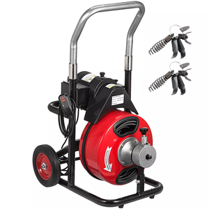 Nettoyeur de tuyaux en spirale pour tuyaux de drainage, machine de débouchage de tuyaux d'égout électriques, machine de débouchage de tuyaux multi-usages 370W - Product Image 1