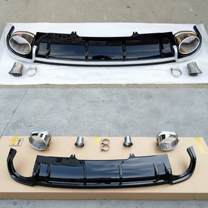 Difusor de parachoques trasero estilo RS4 para <span class=keywords><strong>A4</strong></span> sin línea S 2017-2019, difusor trasero modificado de ABS - Product Image 5