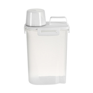 Laundry Detergent Storage <b>Container</b> 2.5L Airtight Rectangle <b>Plastic</b> Bucket With <b>Lid</b> For Household Use - Product Image 5