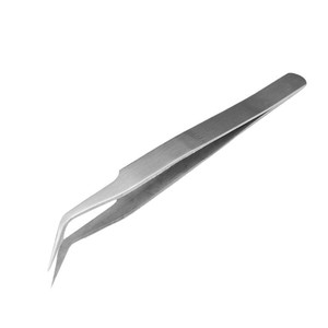 Anti-static ESD tweezers with pointed and curved tips, sticker <b>clips</b>, bird's nest picking and holding tools, ST stainless steel - Product Image 2