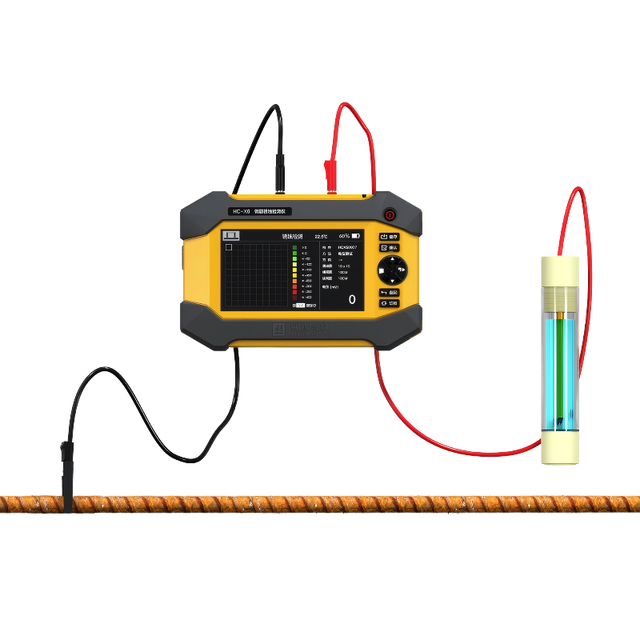HC-X6 Industrial Metal Detector for IP65 Rating Durable ABS Plastic Rebar Detector Steel Bar Corrosion Tester 2-Year