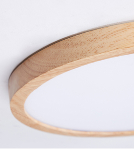 カスタムモダンデザイン卸売ラウンド形状天井ランプ屋内寝室リビングルームウッド天井取り付けLED天井ライト - Product Image 4