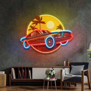 Panneau lumineux avec logo d'entreprise personnalisé pour décoration murale <span class=keywords><strong>de</strong></span> voiture Panneau d'affichage à LED pour enseigne au néon pour publicité d'entreprise - Product Image 5