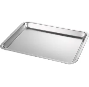 Loikaw Wholesale Food Grade Material Stainless Steel 304 Square Plate Nonstick Baking Tray Pans