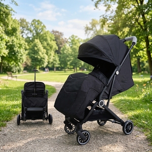 Cochecito de Bebé Plegable con un Botón, Cochecito Compacto y Ligero para Viajes, Portabebés, Kinderwagen EN1888, Cochecito de Bebé para Avión 2 en 1 - Product Image 1