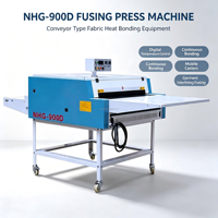 Presse à chaud industrielle automatique pneumatique pour le fusionnement et l'estampage de tissus, avec une largeur de travail de 500-750 mm, pour les t-shirts