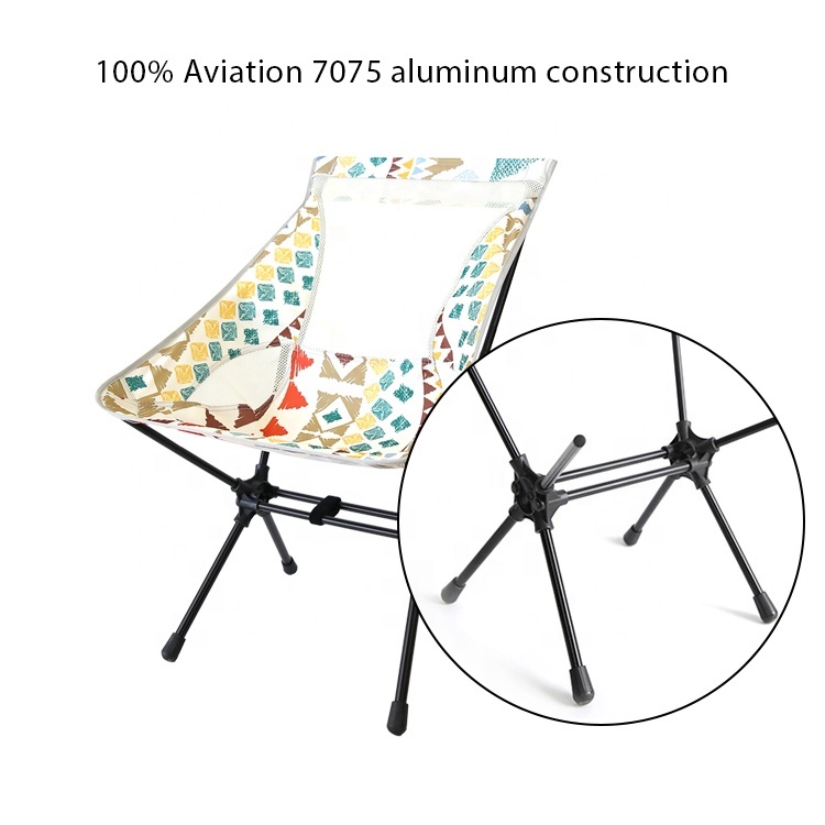 alta compacta y ligera de aluminio 7075 adultos al aire libre taburete plegable de pesca Recline Luna Silla de Camping