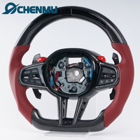 Volant en fibre de carbone CS fourni par l'usine pour BMW G30 G31 G21 G28 G22 G23 G26 G38 G20 G11 G12 G01 G08 G02 G05 G18 avec LED