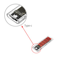 Caja de disco duro de estado sólido M.2 Usb3.1 \ Type-c de alta velocidad Nvme SATA/NGFF SATA Caja móvil de disco duro externo de protocolo dual