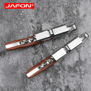 Corkscrew rượu vang Opener <span class=keywords><strong>Bar</strong></span> công cụ gỗ xử lý thép không gỉ tùy chỉnh jafon - Product Image 2