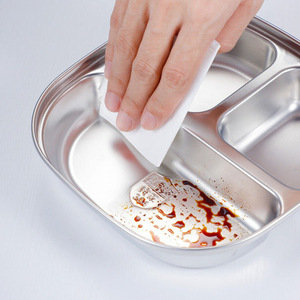 Stainless Steel Divided <b>Dinner</b> Plate Square 304 Food Grade For Kids Child Meal <b>Tray</b> - Product Image 2