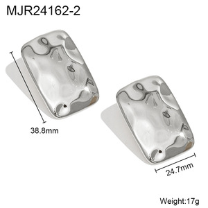 CAIOOCHE - Pendientes <span class=keywords><strong>de</strong></span> Acero Inoxidable al por Mayor, Estilo Francés Vintage, Pendientes <span class=keywords><strong>de</strong></span> Botón Cuadrados y Rectangulares <span class=keywords><strong>de</strong></span> Moda para Mujer - Product Image 4