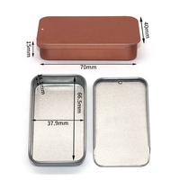 Nouveau produit baume à lèvres coulissant boîte en fer blanc rectangulaire en relief métal petit plateau coulissant Mini boîtes en métal pour bonbons à la menthe