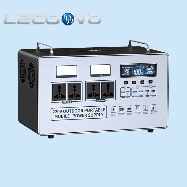 LECOOVO D2000S 2000W Portable Power Station LiFePO4 Solar Generator Home Backup Battery