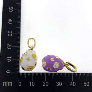 Clásico Jesús Christian <span class=keywords><strong>Faberge</strong></span> huevo <span class=keywords><strong>collar</strong></span> encanto esmalte estrella ruso Pascua huevo DIY hacer encanto accesorios de joyería - Product Image 6