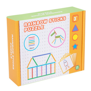 Juguetes de Rompecabezas de Madera con Forma de Arcoíris para Niños, Juguetes Educativos Montessori para Mejorar la Destreza de los Dedos y la Capacidad de Pensamiento de los Niños - Product Image 5