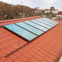 Collecteur solaire à plaque plane en polyuréthane thermodynamique importé (Bayer Allemagne) avec tubes en cuivre et revêtement en chrome noir