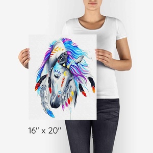 JEIKAI Home Spirit Horse Picture Pintura a mano Retrato impreso Pinturas pintura de animales por números - Product Image 3