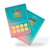 Carte à gratter porte-bonheur pour loterie, impression numérique personnalisée, ticket à gratter gagnant, billet à gratter pour gagner