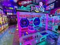 TAIKONGYI COSMIC CARNIVAL Machine d'arcade de jeu de récompenses en acier inoxydable avec grand écran et espace de rangement, distributeur de boissons