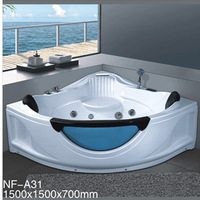 2 personnes baignoire intérieure bain à remous prix de baignoire avec LED cascade salle de bain acrylique balnéo aqua spa baignoire