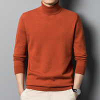 Pull en tricot personnalisé mode hiver chaud couleur unie pull en laine à col rond chandails en tricot pour hommes