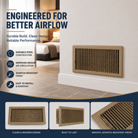 Grille de ventilation rectangulaire marron 4 x 10 de haute qualité pour climatisation, vente en gros