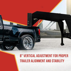 Attelage de remorque à col de cygne rond avec boule d'attelage de 2-5/16 pouces, hauteur rétractée de l'attelage 30 pouces et extensible jusqu'à 38 pouces. - Product Image 6