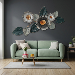 Leaf Design Iron Metal <b>Wall</b> Art Panel Superb Outdoor Home Decorative Hanging for Interior Use - Product Image 3
