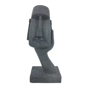 Paaseiland Hoofd Standbeeld Antieke Moai Sculptuur Voor Desktop Decoratie