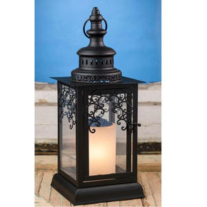 Luxury Vintage Inspired Iron Candle Lantern with Premium Heat Resistant Surface Treatment - Product Image 1