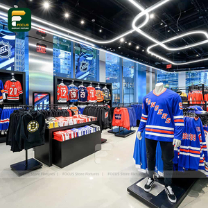Equipo deportivo personalizado, tienda de ropa, estante de exhibición de ropa moderna, equipo de ventilador, muebles de Boutique, diseño de interiores al por menor de moda - Product Image 2