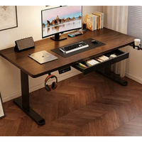 Bureau électrique en acier réglable en hauteur avec tiroirs, bureau debout ergonomique motorisé intelligent
