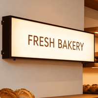 Panneau LED en acrylique à éclairage latéral personnalisé pour affichage de menu mural ou de bureau pour boulangeries, cafés, restaurants et lieux d'accueil