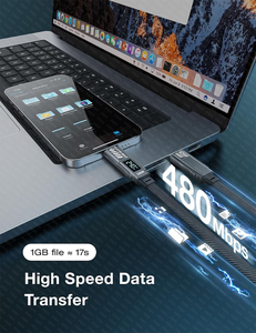 สายเคเบิล USB <span class=keywords><strong>4</strong></span> in 1ยาว1.2ม. 1.8ม., สายชาร์จไนล่อนแบบแบนขนาด240วัตต์สายไนลอนถักแบบหลายช่องสำหรับชาร์จ <span class=keywords><strong>iPhone</strong></span> 17 - Product Image 5