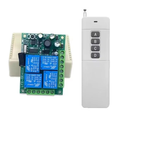 433MHz 220V 4CH RF Wireless Remote Control Switch System Receiver RF Relay Receiver Module for Garage Door Light Switch