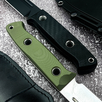 Couteau à lame fixe BM 163 Buschcrafter, lame D2, manche G10 avec étui, couteau de survie, de sauvetage et de chasse pour la nature sauvage, EDC