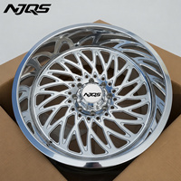Jantes en alliage forgées sur mesure NJQS, finition chrome poli, pour camion super single GMC F250 20x12 22x10 24x12 24x14 26x14 26x16