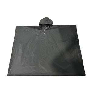 Ponchos de pluie réutilisables en EVA noir imperméable 160g, Regenponcho, Poncho de pluie imperméable - Product Image 1