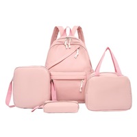 4 pcs/set Sac à dos pour enfants, préscolaire, maternelle, boîte à lunch, sac à dos scolaire avec porte-crayon, sac à main pour étudiants, vente en gros bon marché