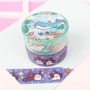 Custom Charm <b>Washi</b> <b>Tape</b> Decoration Printed White Paper Block Set Sticker Stationery <b>Tapes</b> Cartoon Promotional Welcome Gifts - Product Image 3